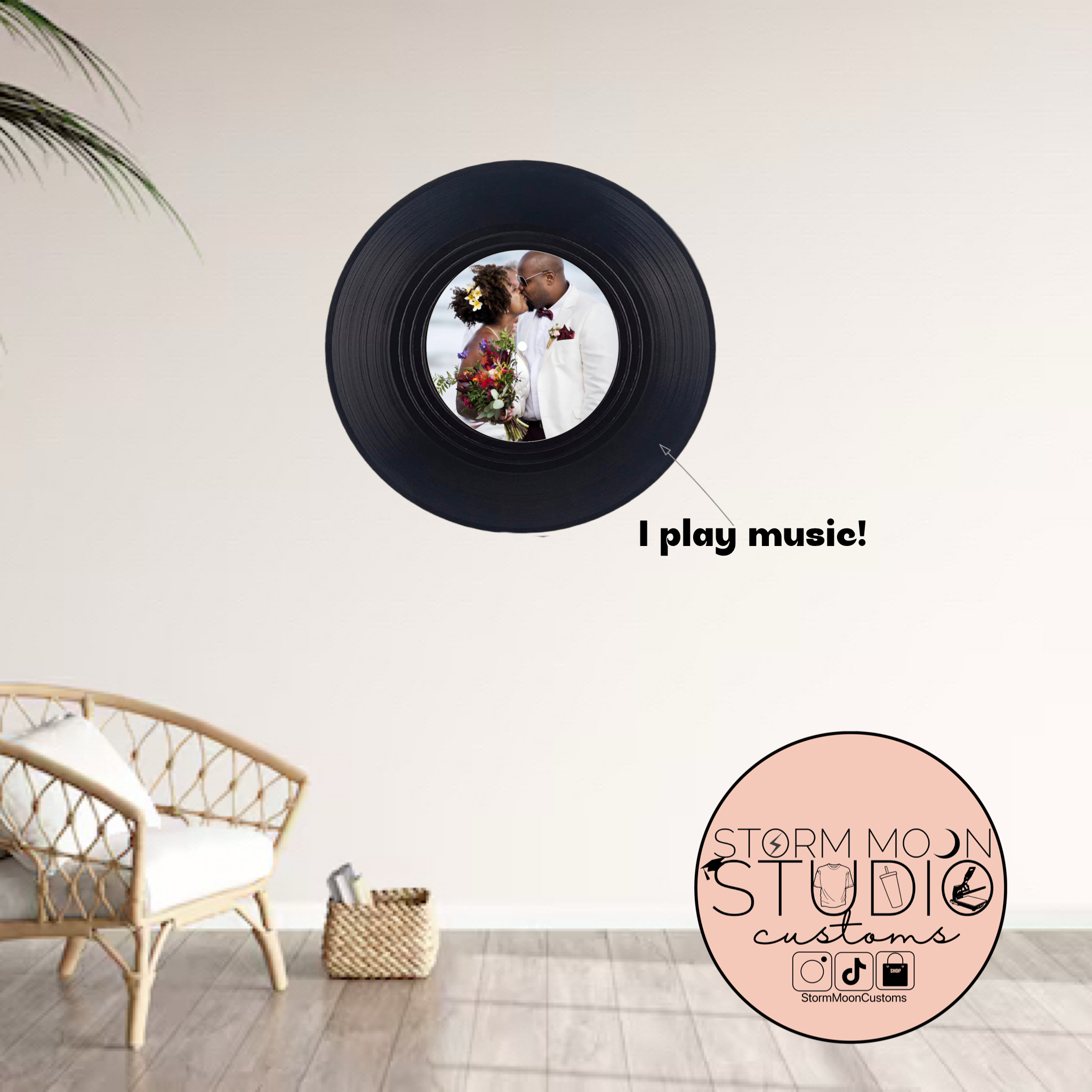 Personalized Vinyl Record Wall Hanging
