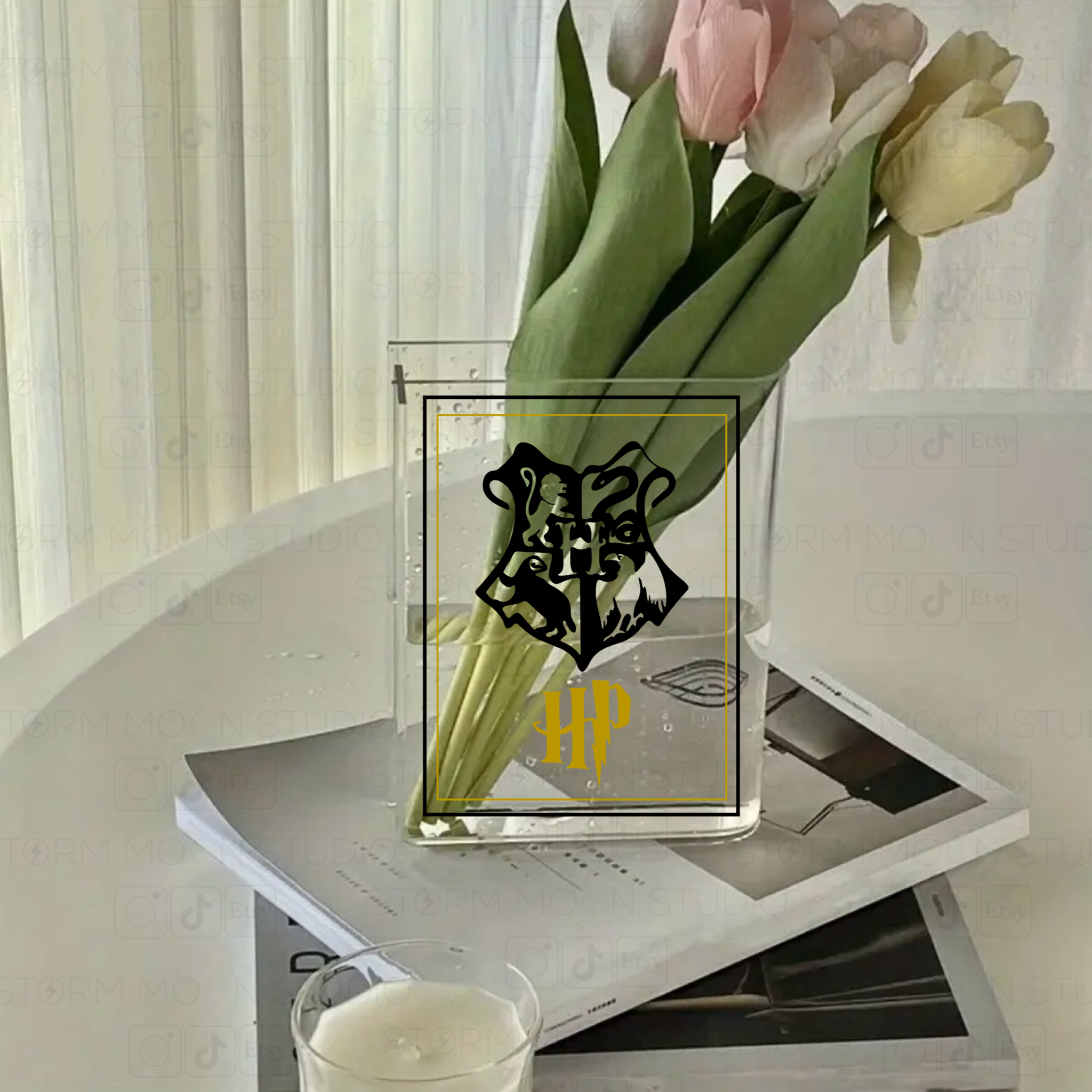 Custom Acrylic Book Vase