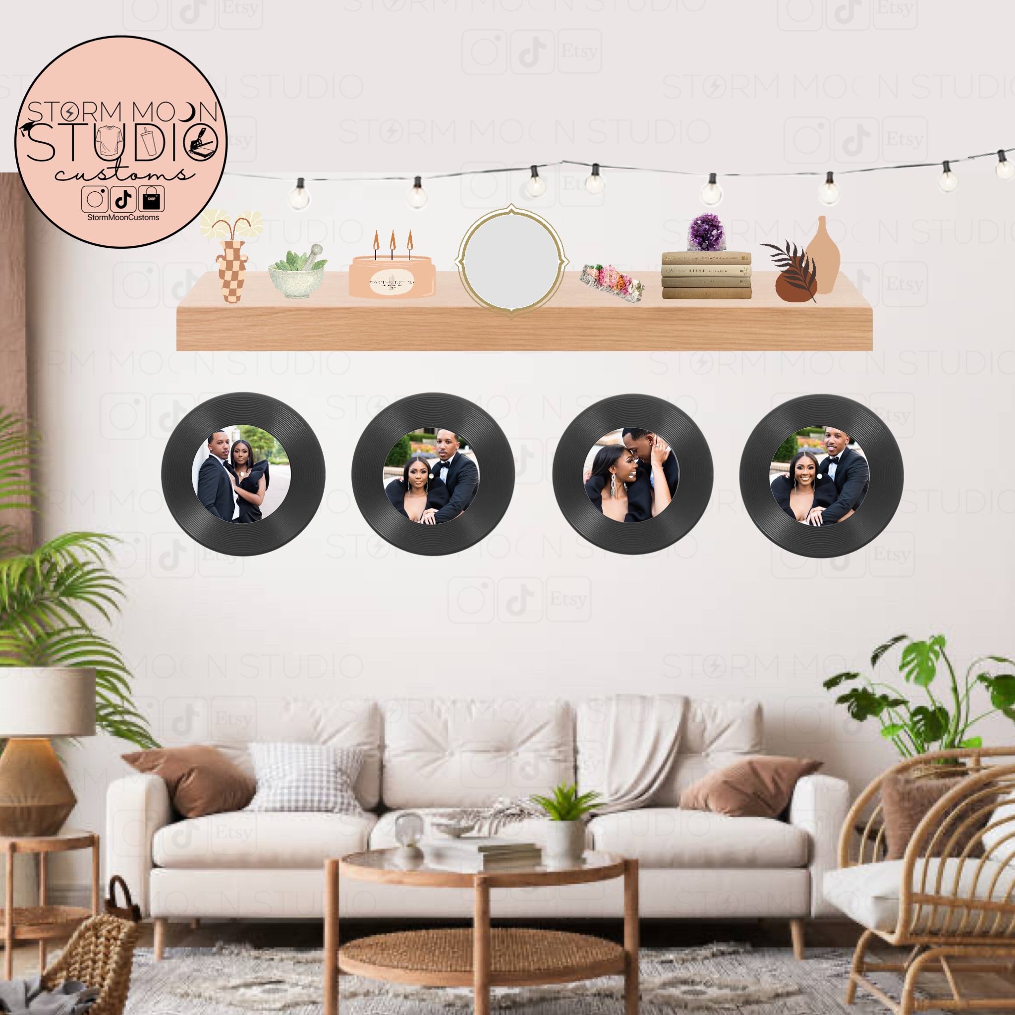 Personalized Vinyl Record Wall Hanging