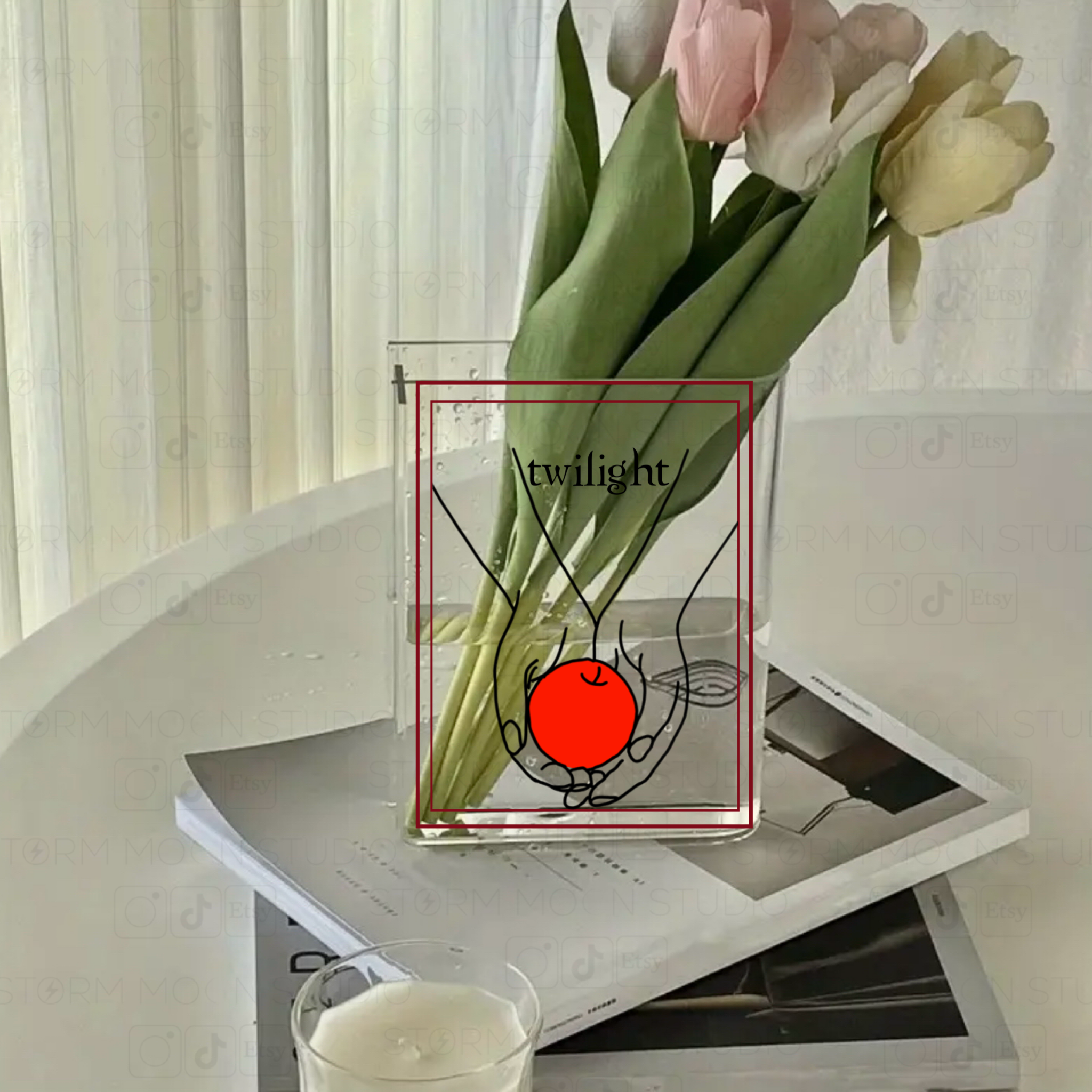 Custom Acrylic Book Vase