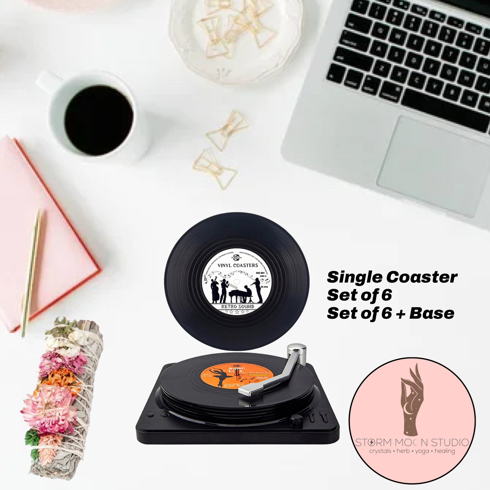 Personalized Vinyl Record Coasters