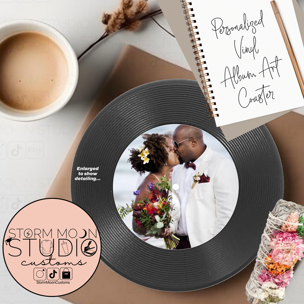 Personalized Vinyl Record Coasters