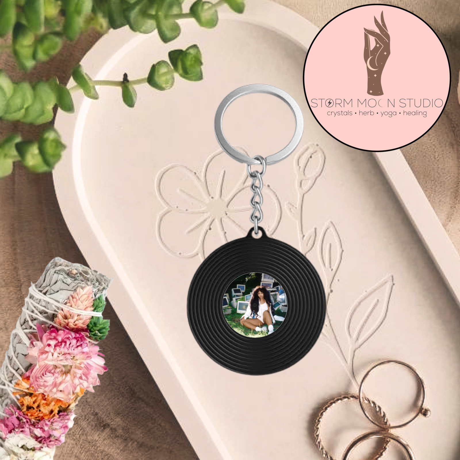 Playable Vinyl Record Keychain