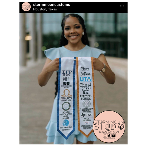 Custom Graduation Stole (various styles)