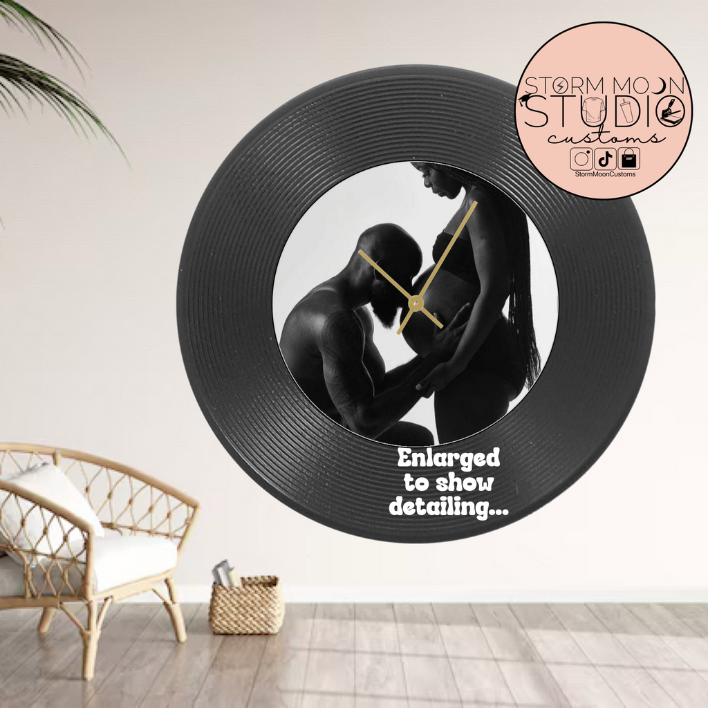 Personalized Vinyl Record Clock