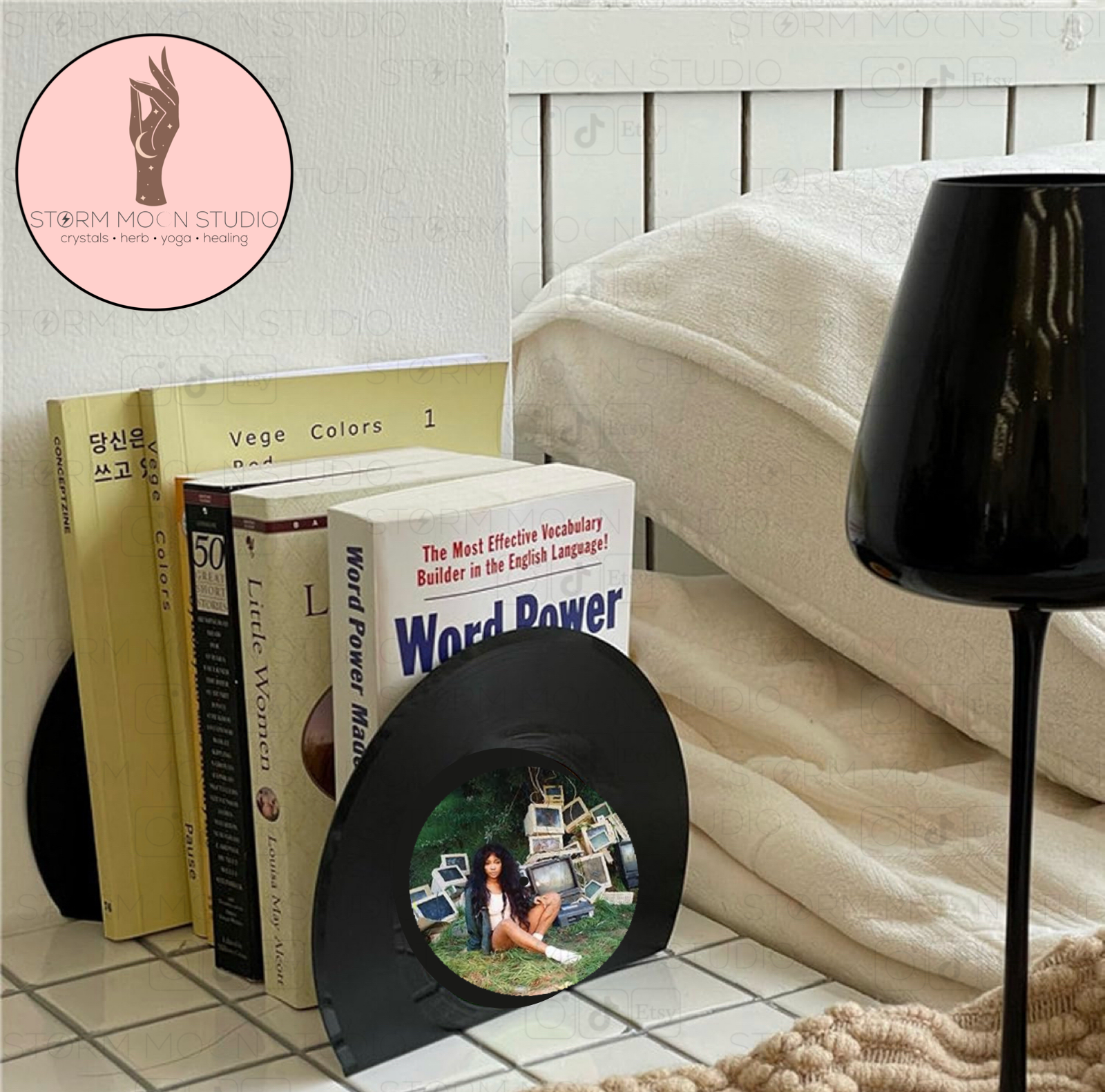 Personalized Vinyl Record Book Ends