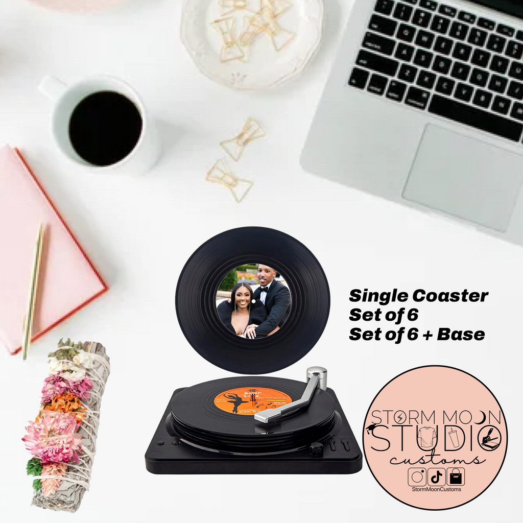 Personalized Vinyl Record Coasters